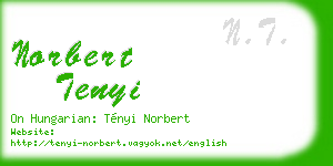 norbert tenyi business card
